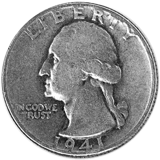 Washington quarter dated 1941, obverse.